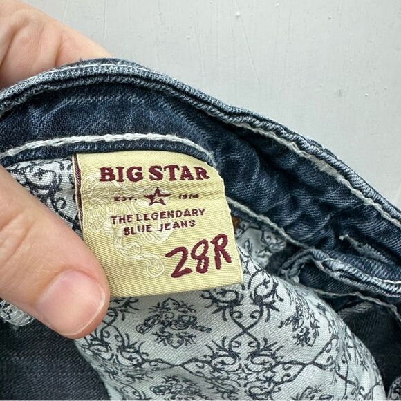 Big Star Remy thick stitch boot cut denim jeans women's 26R 26 regular - Picture 6 of 8